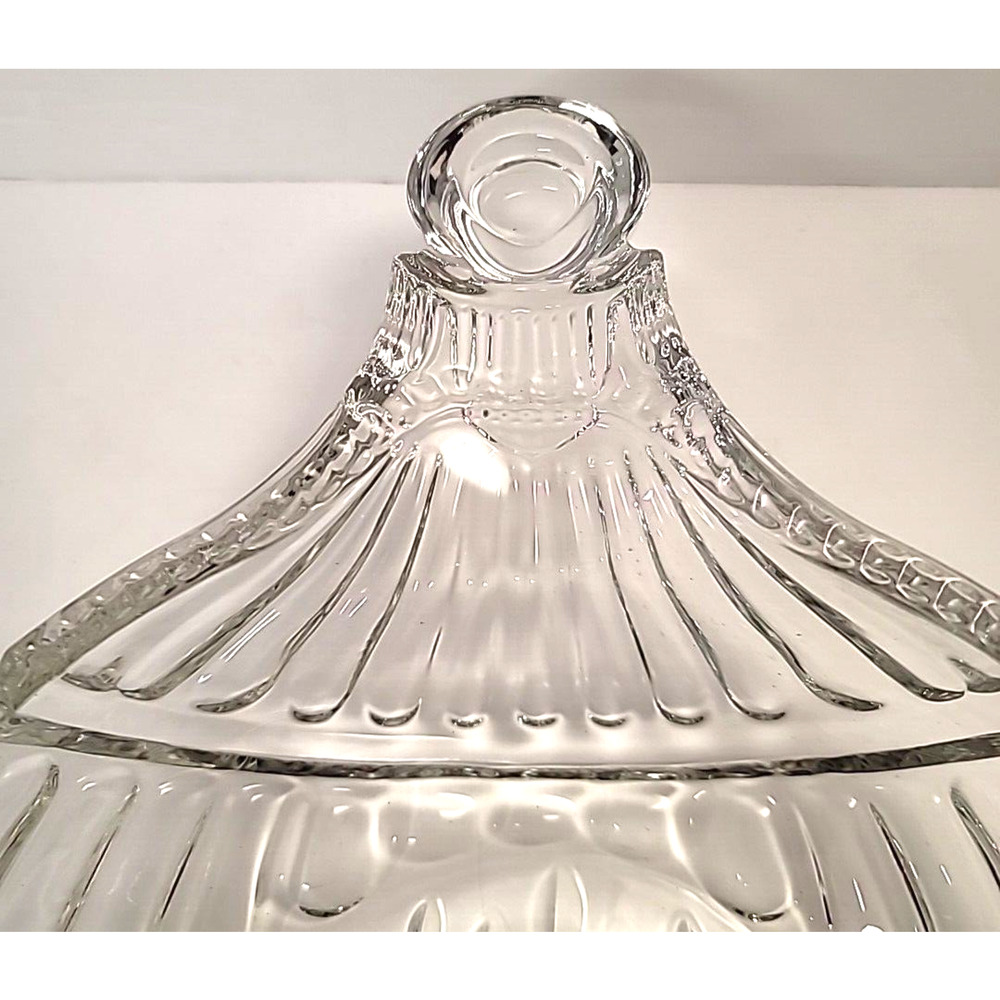 Vtg Fifth Avenue Crystal Christmas Ornament‎ Shaped Snowflake Serving Bowl/ Dish - Picture 8 of 8